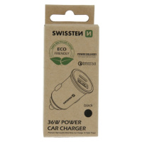 SWISSTEN CL adaptér PD USB-C + QUICK CHARGE 3.0 36W čierny (ECO Balenie)