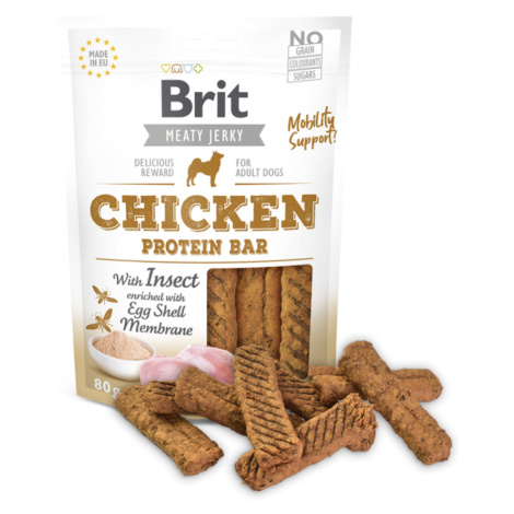 BRIT Jerky Chicken with Insect Protein Bar maškrty pre psov 80 g