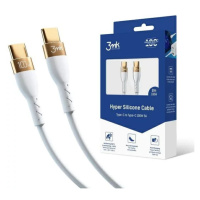 Kábel 3MK HyperSilicone Cable USB-C2m 100W White