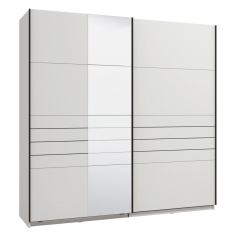 Xora ŠAT. SKRIŇA S POSUV. DVERAMI, biela, 220/217,5/61 cm