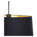 Závesná lampa s bavlneným tienidlom čierna so zlatom 50 cm - Combi