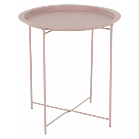 Príručný stolík s odnímateľnou táckou, nude ružová, RENDER Tempo Kondela