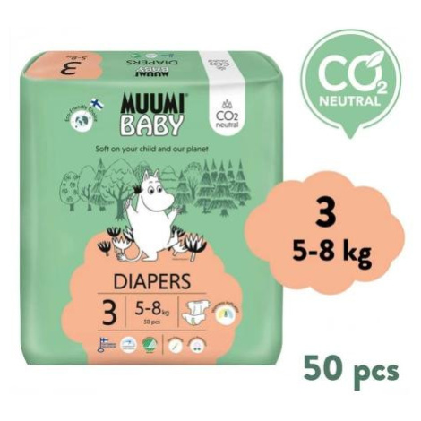 Muumi Baby 3 Midi 5-8 kg (50 ks), eko plienky