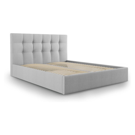 Svetlosivá dvojlôžková posteľ Mazzini Beds Nerin, 160 x 200 cm Mazzini Sofas