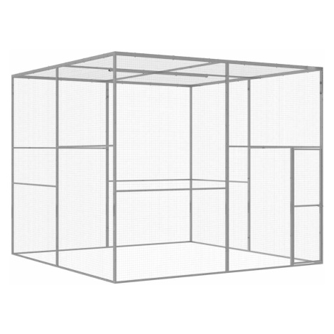 vidaXL Klietka pre mačky 3x3x2,5 m, pozinkovaná oceľ
