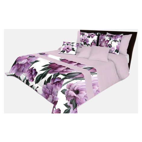 domtextilu.sk Prehoz na posteľ v krásnej fialovej farbe s potlačou dokonalých fialových kvetov Š