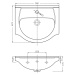 Aqualine Aqualine, SIMPLEX ECO 50 umývadlová skrinka s umývadlom 47x83,5x29cm, SIME500