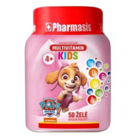 PHARMASIS Multivitamin kids labková patrola želé pre deti ružové 50 ks