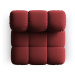 Červený zamatový modul pohovky (stredový diel) Bellis – Micadoni Home