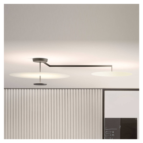 Vibia Flat stropné LED svetlo 3-pl. Ø 55 cm biele