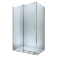 MEXEN/S - Apia sprchovací kút posuvný 100x100, sklo transparent, chrom + vanička 840-100-100-01-