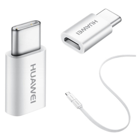 Adaptér Huawei AP52 z micro-USB na USB typ-C biely