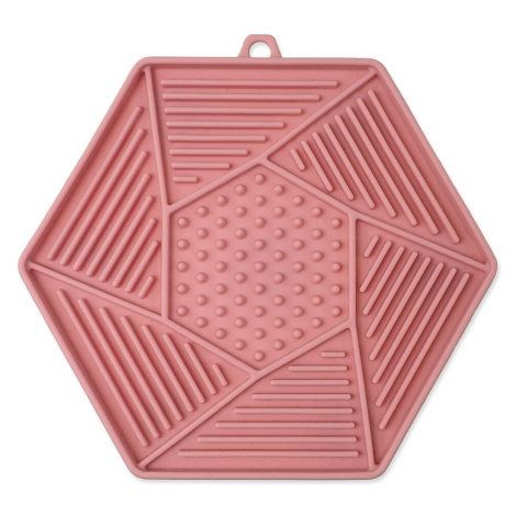 EPIC PET Lick & Snack lízacia podložka hexagon svetlo ružový 17 x 15 cm