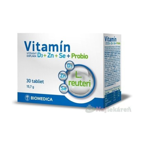 BIOMEDICA Vitamín D3 + Zn + Se + Probio tbl 30 ks