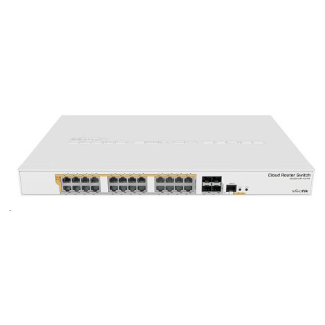 MikroTik Cloud Router Switch CRS328-24P-4S+RM, 800MHz CPU, 512MB RAM, 24xLAN, 4xSFP+ slot, vr. L