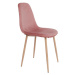 Norddan 21211 Dizajnová jedálenská stolička Myla, ružová, svetlé nohy