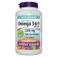 WEBBER NATURALS Omega 3-6-9 1200 mg FORTE 150 kapsúl