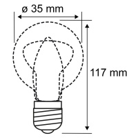 Paulmann sviečková LED žiarovka E14 5W dim to warm