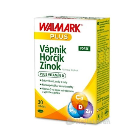 WALMARK Vápnik Horčík Zinok FORTE, 30 tbl