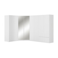 Rauch Möbel ROHOVÁ ŠATNÍKOVÁ SKRIŇA, biela, 208/197/298 cm