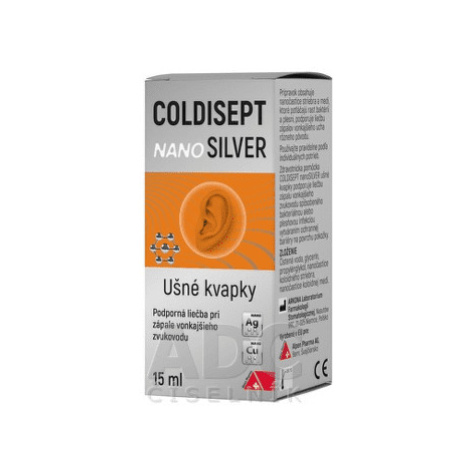 COLDISEPT nanosilver ušné kvapky 15 ml