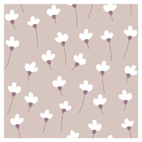 DEKORNIK Simple Daisies On Powder Pink - Tapeta