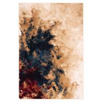 Vlnený koberec 133x180 cm Burst dark beige – Agnella