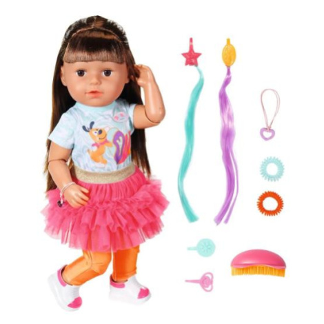 Zapf Staršia sestrička BABY born Play & Style, brunetka , 43 cm