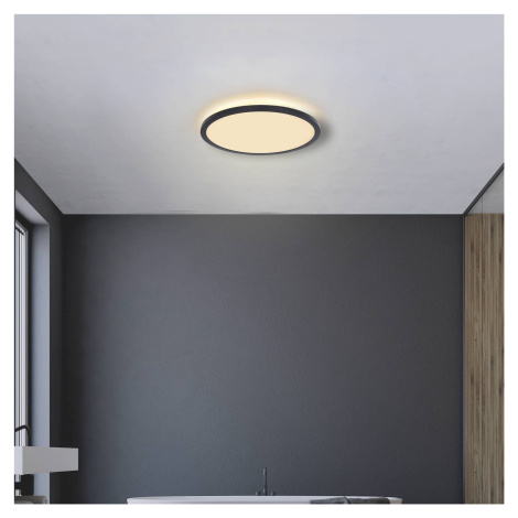 Stropné LED Sapana, čierna, okrúhle, stmievateľné Globo