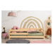 Detská posteľ z borovicového dreva v prírodnej farbe 80x140 cm Mila CPD – Adeko