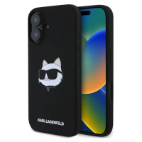 Karl Lagerfeld Liquid Silicone Chúpette Head MagSafe kryt iPhone 16 čierny