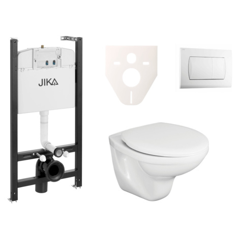 Cenovo zvýhodnený závesný WC set Jika do ľahkých stien / predstenová montáž + WC Fayans Neo SIKO