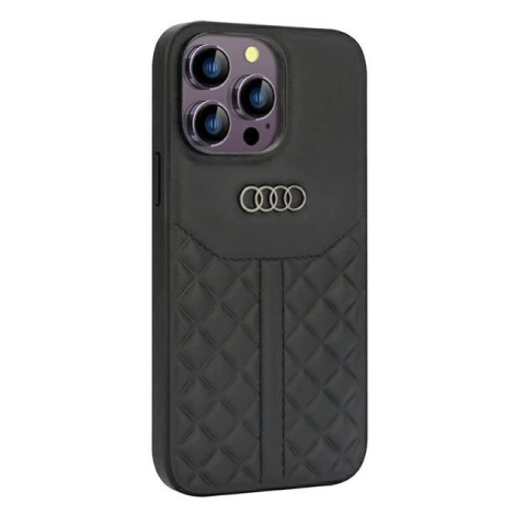 Kryt Audi Genuine Leather iPhone 14 Pro Max 6.7" black hardcase AU-TPUPCIP14PM-Q8/D1-BK (AU-TPUP