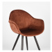 Zamatové jedálenské stoličky v tehlovej farbe v súprave 2 ks Forli – LABEL51