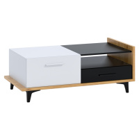MEBLOCROSS Box BOX-03 konferenčný stolík dub artisan / biela / čierna