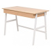 Písací stôl 110x55 cm dub / biela Dekorhome,Písací stôl 110x55 cm dub / biela Dekorhome