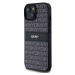 DKNY PU Leather Repeat Pattern Tonal Stripe Zadný Kryt pre iPhone 15 Black