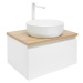Kúpeľňová skrinka s umývadlom SAT B-Way 59x30x45 cm biely lesk BWAY60WDOAKU2B