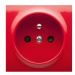 Kryt zásuvky červená SIMON54 (simon)