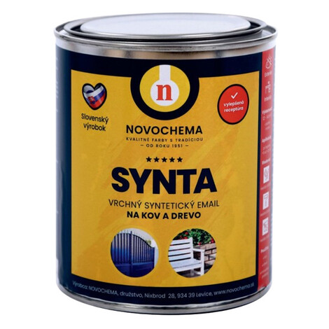 NOVOCHEMA SYNTA S 2013 - Vrchná syntetická farba (1010 - šedá pastelová, 0,75 kg)