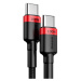 Baseus Cafule CATKLF-AL91, 100W PD2.0 USB-C na USB-C 20V/5A, 2m, červeno-čierne