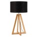 Stolová lampa s čiernym tienidlom a konštrukciou z bambusu Good&Mojo Everest