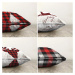 Súprava 4 vianočných žinylkových obliečok na vankúš Minimalist Cushion Covers Christmas Tartan, 