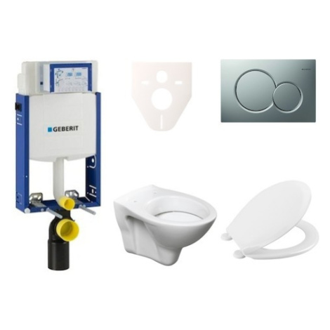 Cenovo zvýhodnený závesný WC set Geberit na zamurovanie + WC S-Line S-line Pro 110.302.00.5NR3