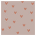 DEKORNIK Simple Hearts Pink And Red Brick - Tapeta