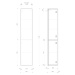 SAPHO - ESPACE skrinka 35x172x32cm, 2x dvierka, ľavá/pravá, biela matná ESC230-3131
