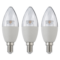 LIVARNO home LED žiarovky (sviečka, 6W, E14, transparentná, 3 kusy)
