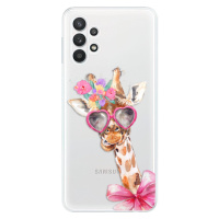 Odolné silikónové puzdro iSaprio - Lady Giraffe - Samsung Galaxy A32 5G