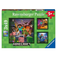 Ravensburger Puzzle Minecraft Biomes 3 x 49 dielikov