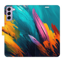 Flipové puzdro iSaprio - Orange Paint 02 - Samsung Galaxy S22 5G